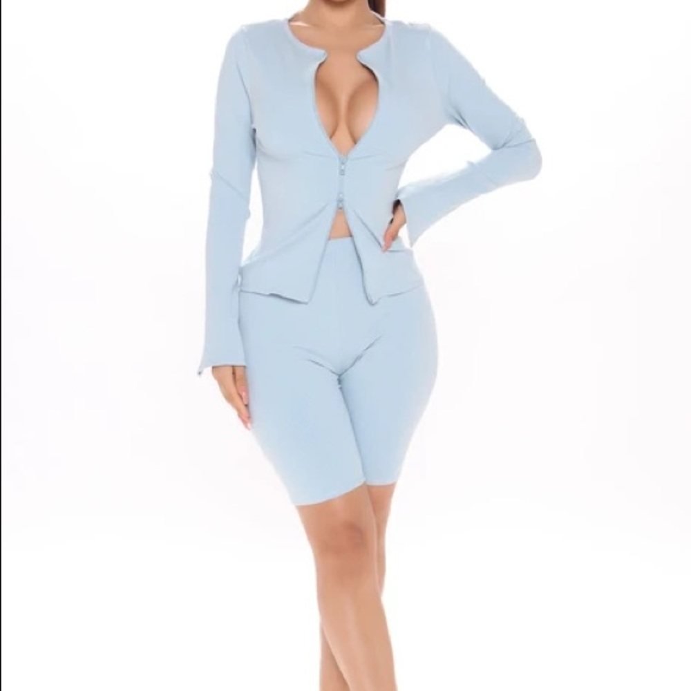 My Way Biker Short Set - Blue💙